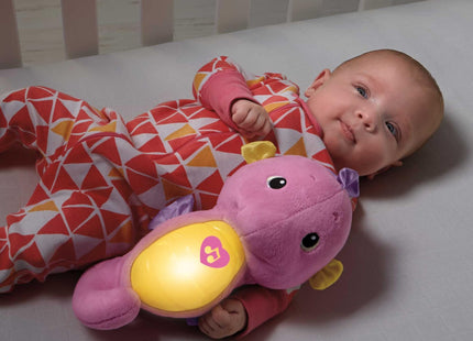 Fisher-Price Musical Baby Toy, Soothe & Glow Seahorse, Pink Plush Sound Machine with Lights & Volume Control for Newborns