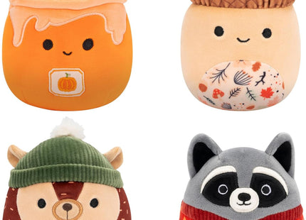 Squishmallows Original 5in Harvest 4-Pack – Hans Hedgehog, Mac Acorn, Misha Candle, Rocky Raccoon