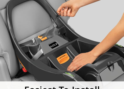 Chicco KeyFit 35 ClearTex Infant Rear-FacingCar Seat and Base for Infants 4-35 lbs, Includes Head and Body Support, Compatible with Chicco Strollers, Baby Travel Gear | Shadow/Black