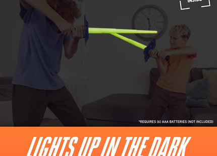 Nerf Duel Swords Set - Retractable Swords with Glow in the Dark Feature
