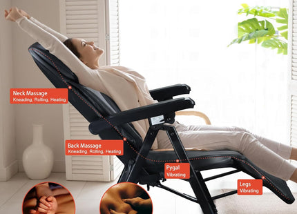 Folding Massage Chair with Heat FR-M25D Full Body Massage Portable Adjustable Backrest Height Neck Position Suitable for Heights ranging from 59 inches to 79 inches