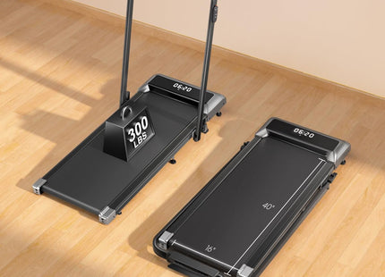 Walking Pad Treadmill with Incline, 2 in 1 Foldable Treadmills for Home Small Office, 300lbs Portable Compact Under Desk Treadmill with App, Remote Control and LED Display