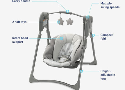 Graco Slim Spaces Compact Baby Swing