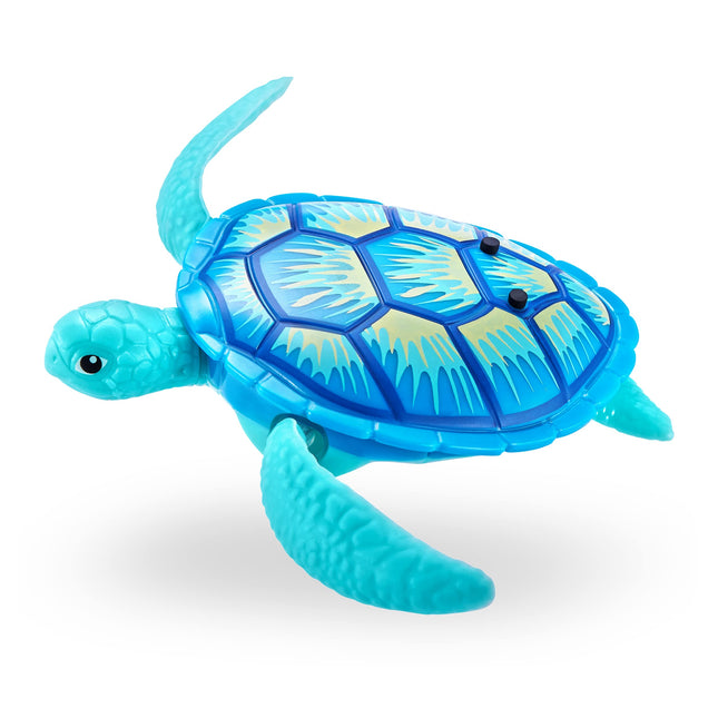 ROBO ALIVE Robo Turtle Robotic Swimming Turtle (Orange + Blue) by ZURU Water Activated