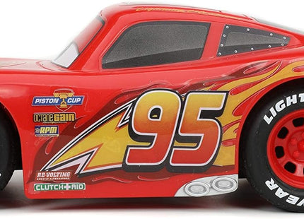 Jada Toys Pixar Cars 1:24 Lightning McQueen RC Remote Control Car 2.4 GHz Red Toys for Kids