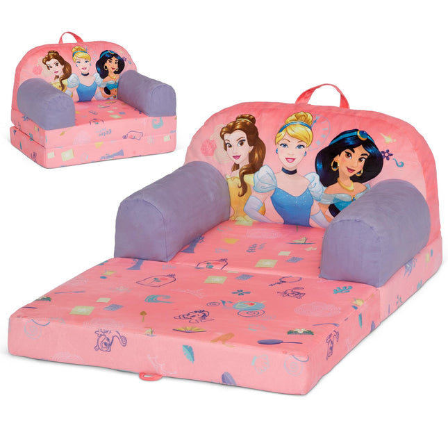 Delta Children - Disney Princess Cozee Buddy Flip-Out Kids Chair, Pink