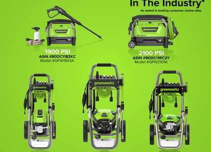Greenworks Pro Brushless 3000 PSI (CSA Certified) 2.0 GPM Max / 1.1 GPM Electric Pressure Washer (Rugged Steel Frame, 25 FT Hose, 35 FT GFCI Power Cord)