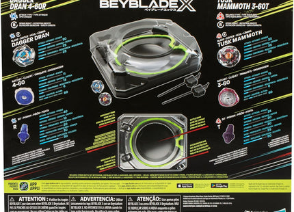Beyblade X Xtreme Battle Set with Beystadium Arena Featuring X-Celerator Rail, 2 Right-Spinning Top Toys, 2 Launchers, Toys for Boys and Girls, 8+
