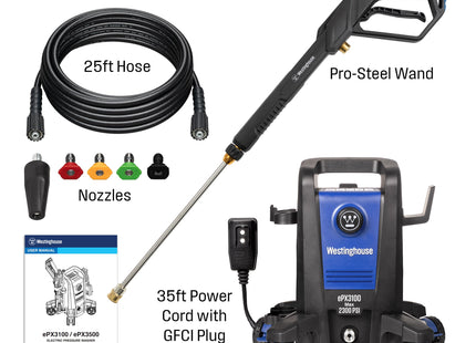 Westinghouse ePX3100 Electric Pressure Washer, 2300 Max PSI