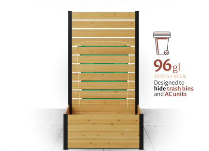 Enclo 6ft Cedar Privacy Screen with Planter – Vinyl Fence