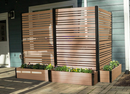 Enclo 6ft Cedar Privacy Screen with Planter – Vinyl Fence