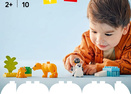 LEGO DUPLO Town Wild Animal Families Penguins & Lions Building Toy Playset