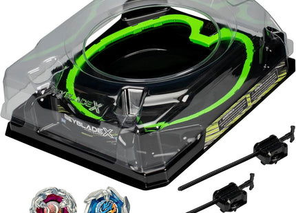 Beyblade X Xtreme Battle Set with Beystadium Arena Featuring X-Celerator Rail, 2 Right-Spinning Top Toys, 2 Launchers, Toys for Boys and Girls, 8+