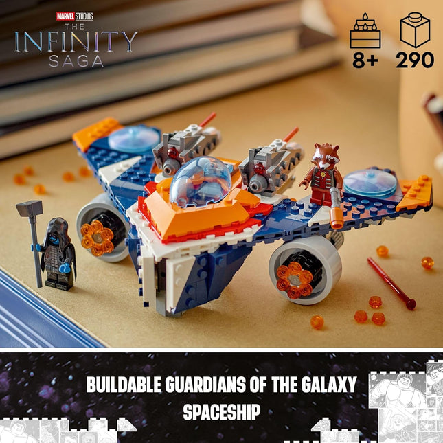 LEGO Marvel Rocket’s Warbird vs. Ronan, Buildable Super Hero Spaceship Toy