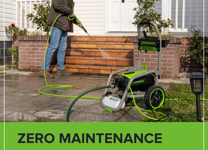 Greenworks Pro Brushless 3000 PSI (CSA Certified) 2.0 GPM Max / 1.1 GPM Electric Pressure Washer (Rugged Steel Frame, 25 FT Hose, 35 FT GFCI Power Cord)