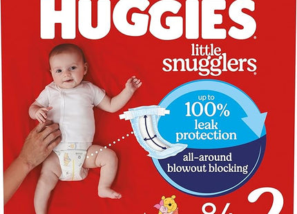 Huggies Little Snugglers Size 2 baby diapers 84-count pack with GentleAbsorb liner and wetness indicator