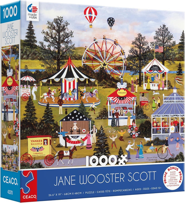 Ceaco - Jane Wooster Scott - Stars & Stripes II - 1000 Piece Jigsaw Puzzle