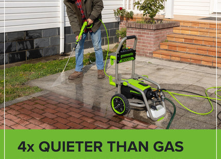 Greenworks Pro Brushless 3000 PSI (CSA Certified) 2.0 GPM Max / 1.1 GPM Electric Pressure Washer (Rugged Steel Frame, 25 FT Hose, 35 FT GFCI Power Cord)