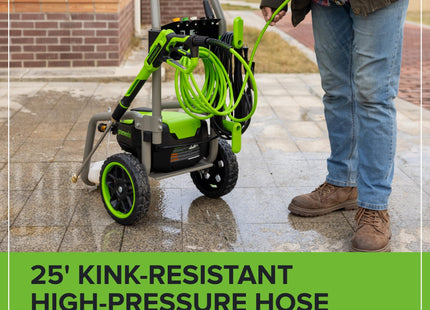 Greenworks Pro Brushless 3000 PSI (CSA Certified) 2.0 GPM Max / 1.1 GPM Electric Pressure Washer (Rugged Steel Frame, 25 FT Hose, 35 FT GFCI Power Cord)
