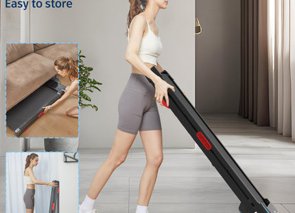Walking Pad Treadmill with 12% 9-Level Auto Incline, 450 lbs Capacity and RGB LED Screen Under Desk Treadmill with Hiking Mode, Compact Treadmills for Home Small/Office