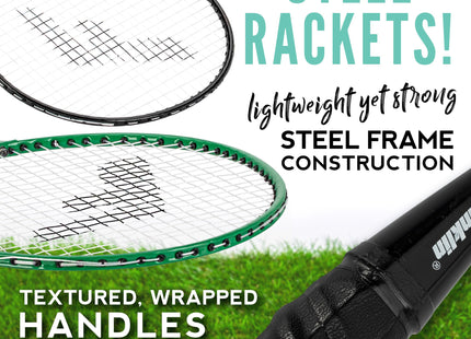 Franklin Sports Badminton Racket + Birdie Set
