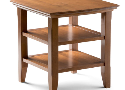 SIMPLIHOME Acadian SOLID WOOD 19 inch Wide Square Transitional End Table