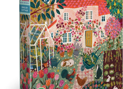 eeBoo Piece and Love English Cottage 1000 Piece Square Jigsaw Puzzle