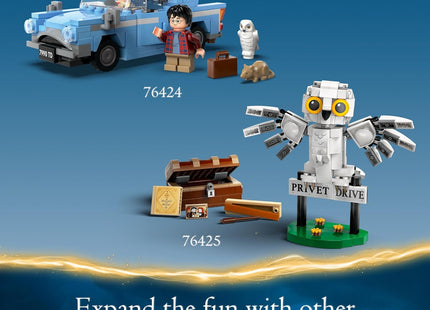 LEGO Harry Potter Flying Ford Anglia, Buildable Car Toy with 2 Minifigures for Role Play, Fantasy Playset for Kids, Harry Potter Car, Gift for Boys, Girls and Any Fan Ages 7 and Up, 76424