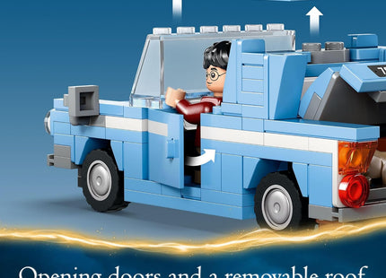 LEGO Harry Potter Flying Ford Anglia, Buildable Car Toy with 2 Minifigures for Role Play, Fantasy Playset for Kids, Harry Potter Car, Gift for Boys, Girls and Any Fan Ages 7 and Up, 76424