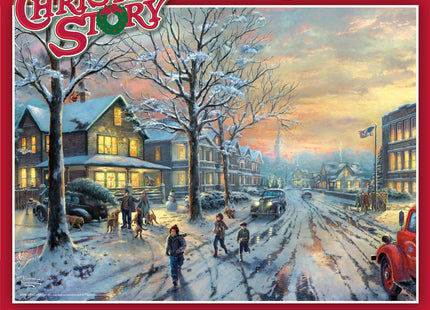 Buffalo Games - Thomas Kinkade - 100pc Kinkade - A Christmas Story - 100 Piece Jigsaw Puzzle for Families - Challenging Puzzle Perfect for Game Nights - Finished Size is 15.00 x 11.00