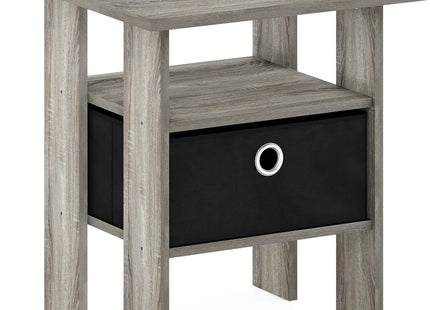 Furinno Andrey End Table / Side Table / Night Stand / Bedside Table with Bin Drawer