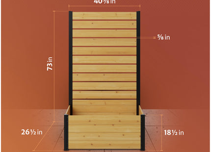 Enclo 6ft Cedar Privacy Screen with Planter – Vinyl Fence