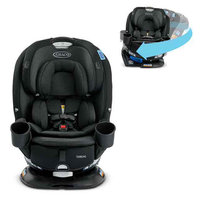 Graco Turn2Me 3-in-1 Car Seat with Rotating Feature, Highback Booster, for Newborn to Toddler up to 100lbs, in Manchester