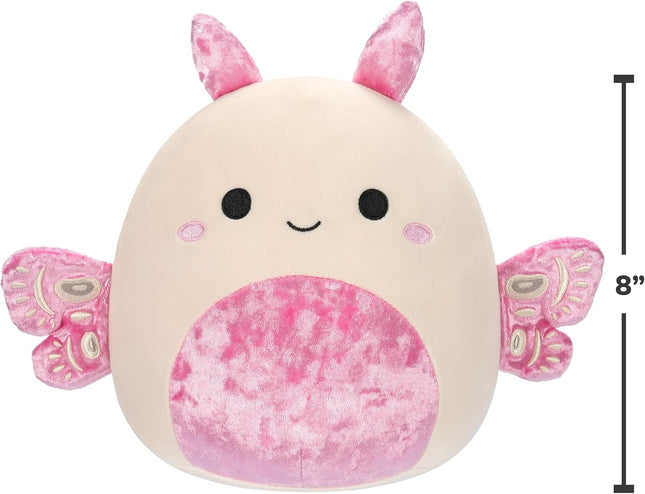 Squishmallows Original 5-Inch Primrose Silkworm and 8-Inch Prior Silk Moth Plush