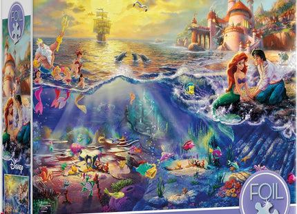 Ceaco - Foil Puzzle - Disney - Thomas Kinkade - The Little Mermaid - 500 Piece Jigsaw Puzzle