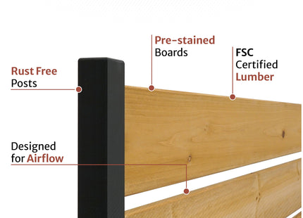 Enclo 6ft Cedar Privacy Screen with Planter – Vinyl Fence