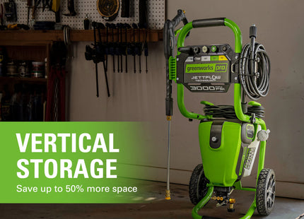 Greenworks Pro Brushless 3000 PSI (CSA Certified) 2.0 GPM Max / 1.1 GPM Electric Pressure Washer (Rugged Steel Frame, 25 FT Hose, 35 FT GFCI Power Cord)