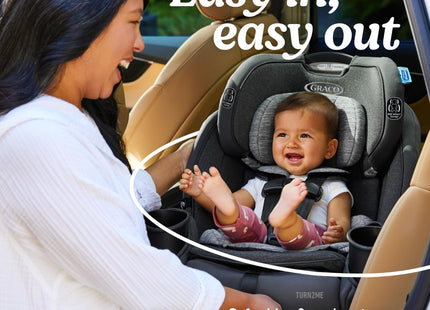 Graco Turn2Me 3-in-1 Car Seat with Rotating Feature, Highback Booster, for Newborn to Toddler up to 100lbs, in Manchester