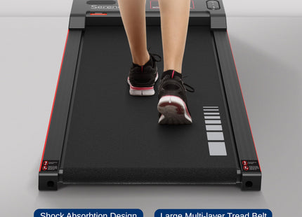 SereneLife Walking Pad Treadmill with Remote Control, 0.6 to 5.0 MPH Smart Speed Control, Walking Mat, Under Desk Treadmill for Home Office, Shock Absorption, App Support, 265lbs Limit