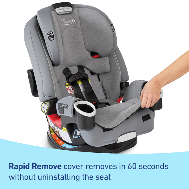 Graco 4Ever DLX Grad 5-in-1 Car Seat, Harrison Infant, Toddler, Booster, Convertible Car Seat, Features Slim Fit and Removable Seat Belt Trainer