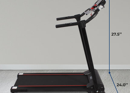 SereneLife Electric Folding Treadmill Exercise Machine - Smart Compact Digital Fitness Treadmill Workout Trainer w/Bluetooth App Sync, Manual Incline Adjustment, for Walking, Running, Gym