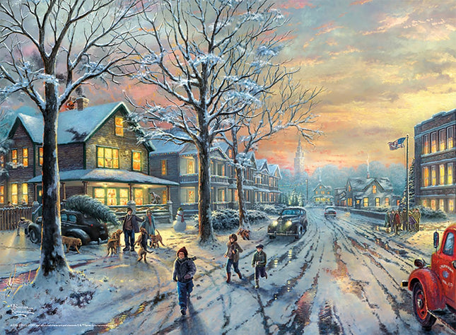 Buffalo Games - Thomas Kinkade - 100pc Kinkade - A Christmas Story - 100 Piece Jigsaw Puzzle for Families - Challenging Puzzle Perfect for Game Nights - Finished Size is 15.00 x 11.00