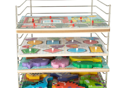 Melissa & Doug Puzzle Storage Rack - Wire Rack Holds 12 Puzzles