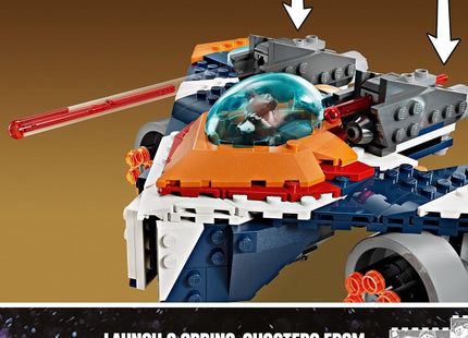 LEGO Marvel Rocket’s Warbird vs. Ronan, Buildable Super Hero Spaceship Toy