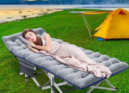 DoCred Folding Camping Cots for Adults Heavy Duty cot with Carry Bag, Portable Sleeping Bed for Camp Office Use Outdoor Cot Bed for Traveling
