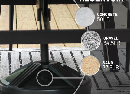 Fillable Umbrella Base for Patio Table