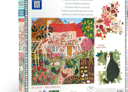 eeBoo Piece and Love English Cottage 1000 Piece Square Jigsaw Puzzle