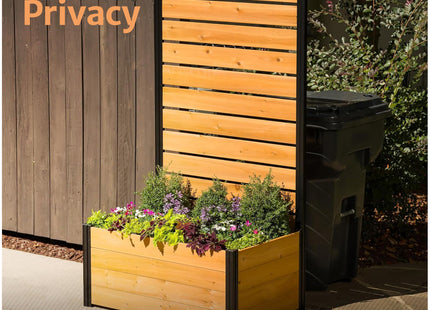 Enclo 6ft Cedar Privacy Screen with Planter – Vinyl Fence
