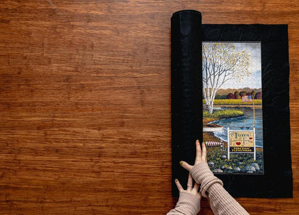 Buffalo Games - Roll-Up Puzzle Mat - Puzzle Saver and Assembly Accessory - Felt Mat - Fits up to 1500 Piece Puzzle - Black