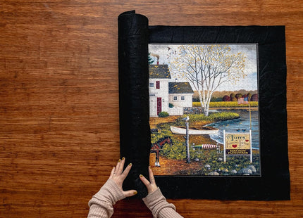 Buffalo Games - Roll-Up Puzzle Mat - Puzzle Saver and Assembly Accessory - Felt Mat - Fits up to 1500 Piece Puzzle - Black